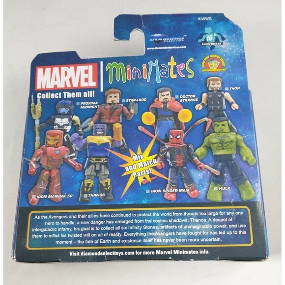 WALGREENS Marvel Minimates AVENGERS INFINITY WAR Star Lord  Proxima Midnight NIB - Picture 5 of 6